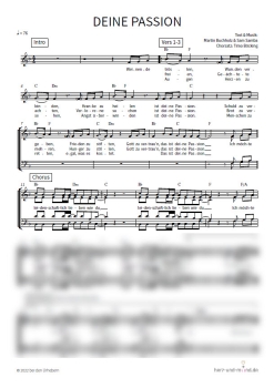 Preview: Deine Passion - F-Dur - Chorsatz