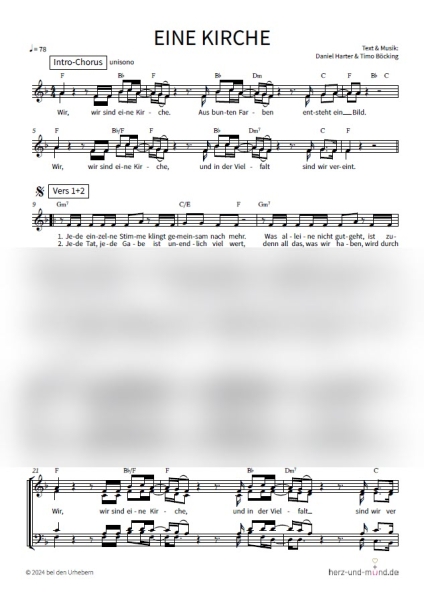 Eine Kirche - Chorsatz