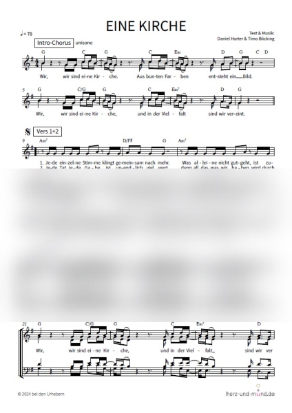 Eine Kirche - Chorsatz
