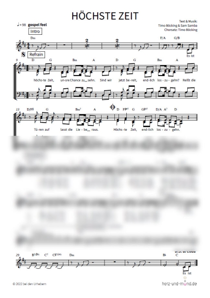 Höchste Zeit - Chorsatz (HM4)