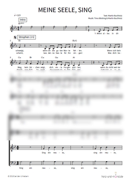 Meine Seele sing - Chorsatz (HM4)